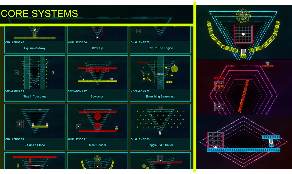 Montage of handcrafted Game of Skill levels