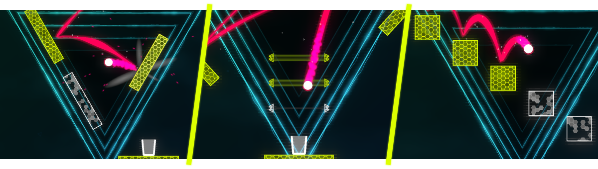 Game of Skill level featuring interactive platforms and gates