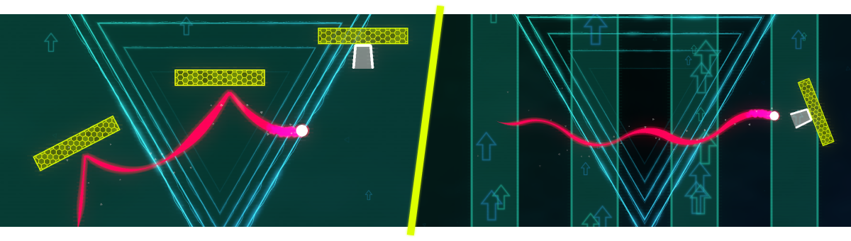 Game of Skill level featuring a gravity field